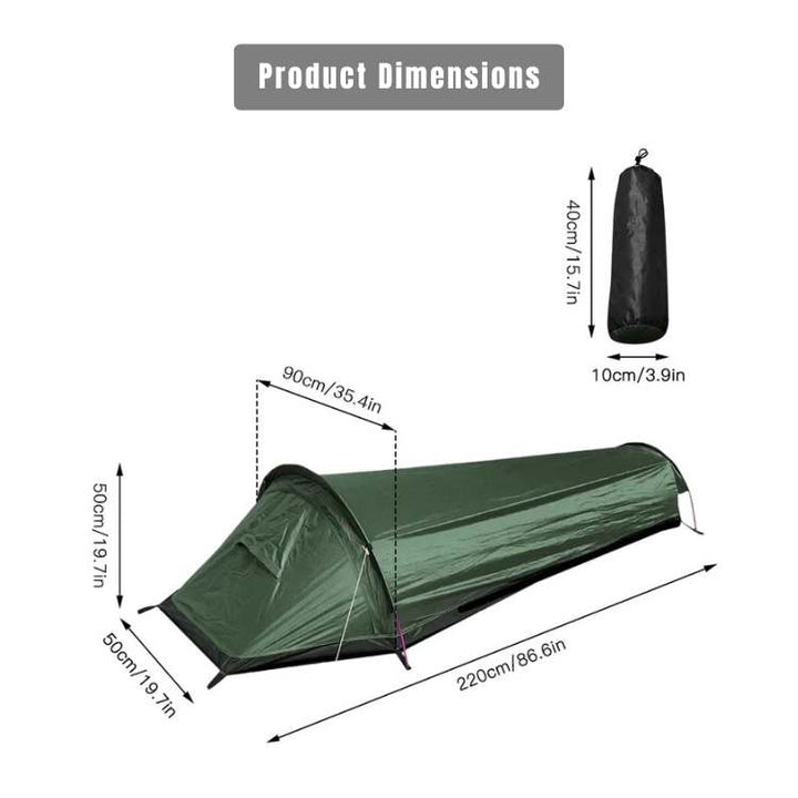 Lisslune | Ultralight Single-Person Camping Tent | Waterproof, Windproof & Ideal for Hikers and Backpackers