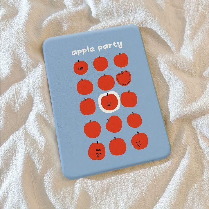 Lisslune | Blue Apple Party Case für iPad mit Schlaf/Awake-Funktion - Passt für iPad 11, Air 4/5/6/7, Pro 11 und mehr - Leicht, verstellbarer Stand, weiche Schutzhülle für 10.9", 10.2", 9.7", 10.5" Modelle, Schlaf/Awake-Hülle für iPad