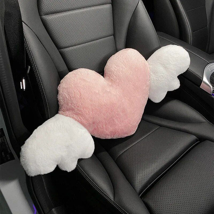 Lisslune | Heart Shaped Plush Car Headrest & Lumbar Support Pillow
