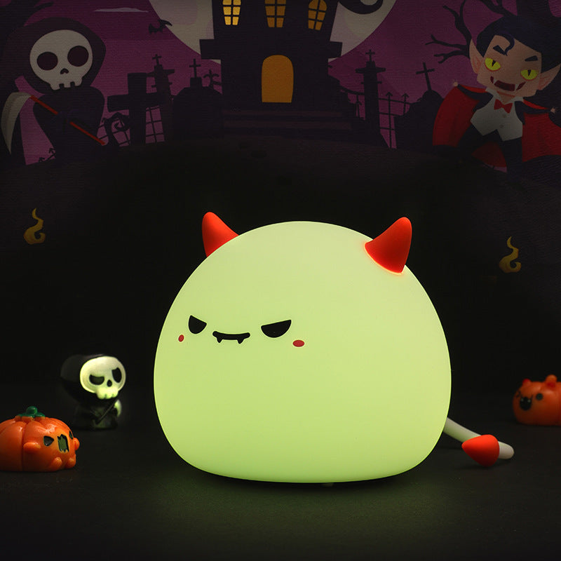 Lisslune | Monster Small Night Light Rechargeable Halloween Atmosphere Silicone Pat Lamp