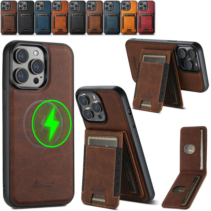 Lisslune | Leather phone case with card holder and MagSafe compatibility
