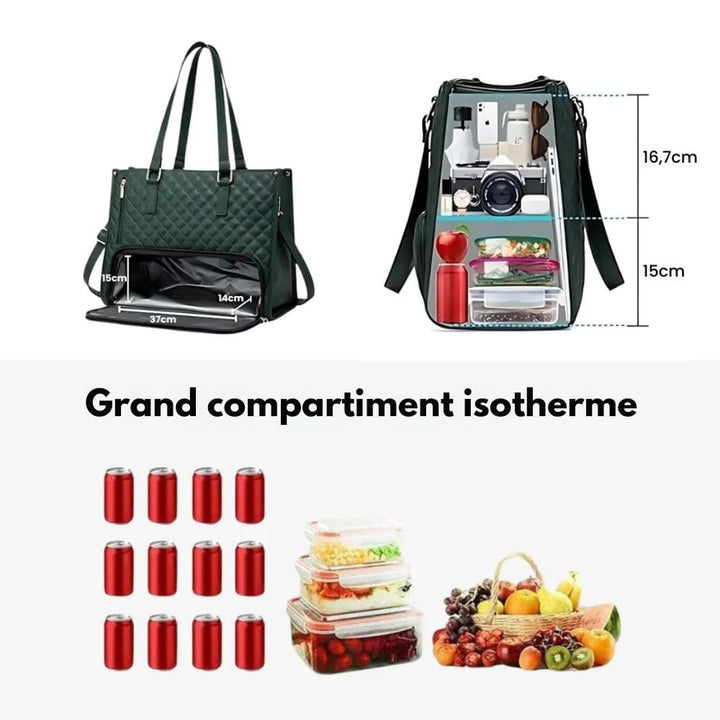 Lisslune | Bagsball 2-in-1 – Stylish Tote Bag with Insulated Lunch Compartment