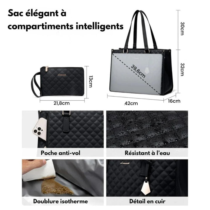 Lisslune | Bagsball 2-in-1 – Stylish Tote Bag with Insulated Lunch Compartment