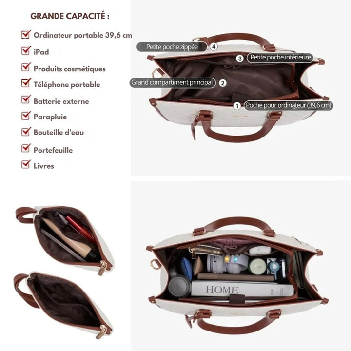 Lisslune | Bagsball 2-in-1 – Stylish Tote Bag with Insulated Lunch Compartment