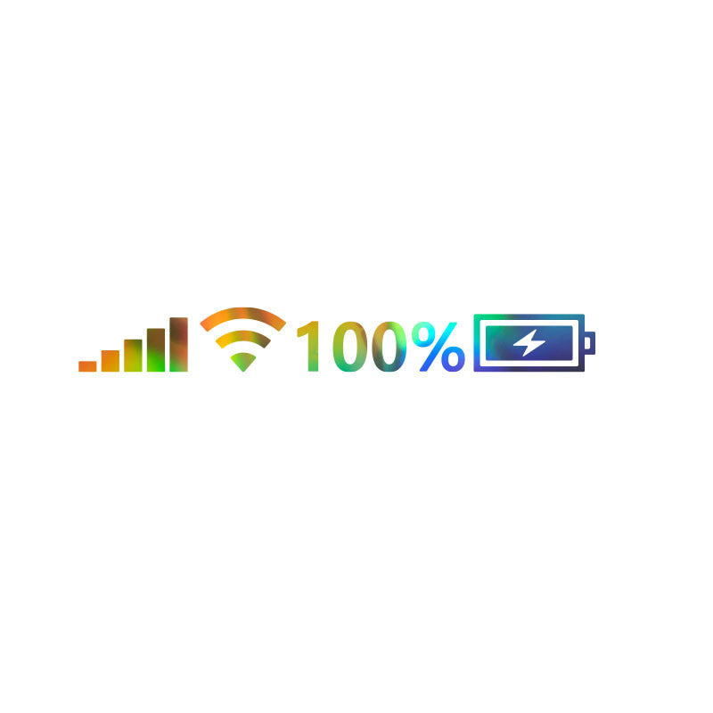 Lisslune | Reflective Battery Signal Sticker