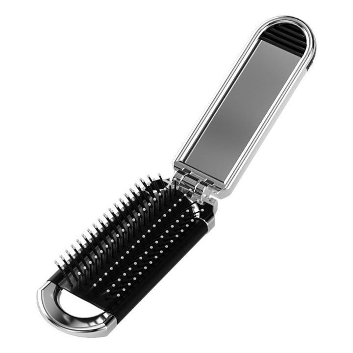 Lisslune | MirrorFlex Travel Mirror Hair Brush | Foldable & Compact | Practical Styling on the Go