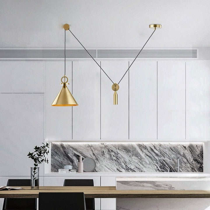 Lisslune | LuxeBalance – Modern Copper Ceiling Lamp