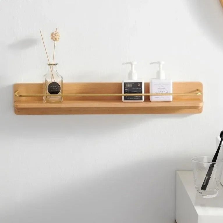 Lisslune | BAMBOORA – Bamboo Wall-Mounted Coat Rack with Shelf for Smart Storage