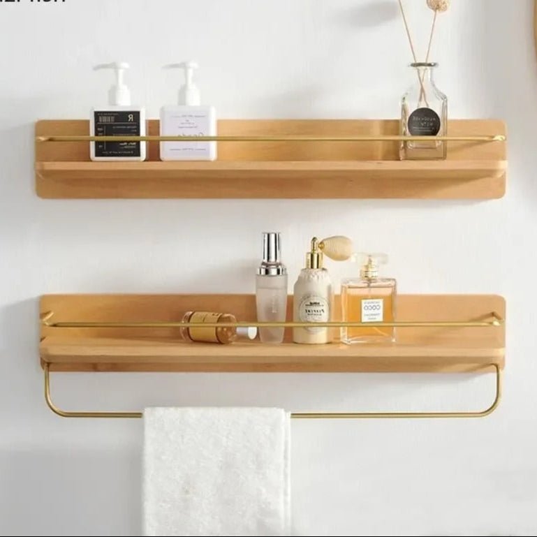 Lisslune | BAMBOORA – Bamboo Wall-Mounted Coat Rack with Shelf for Smart Storage
