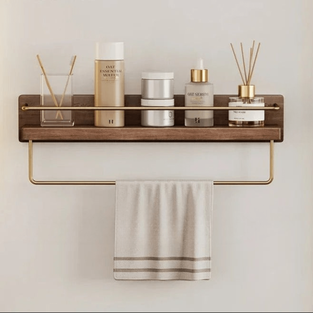 Lisslune | BAMBOORA – Bamboo Wall-Mounted Coat Rack with Shelf for Smart Storage