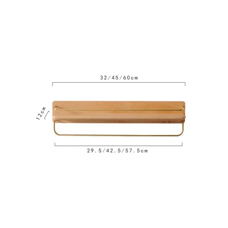 Lisslune | BAMBOORA – Bamboo Wall-Mounted Coat Rack with Shelf for Smart Storage