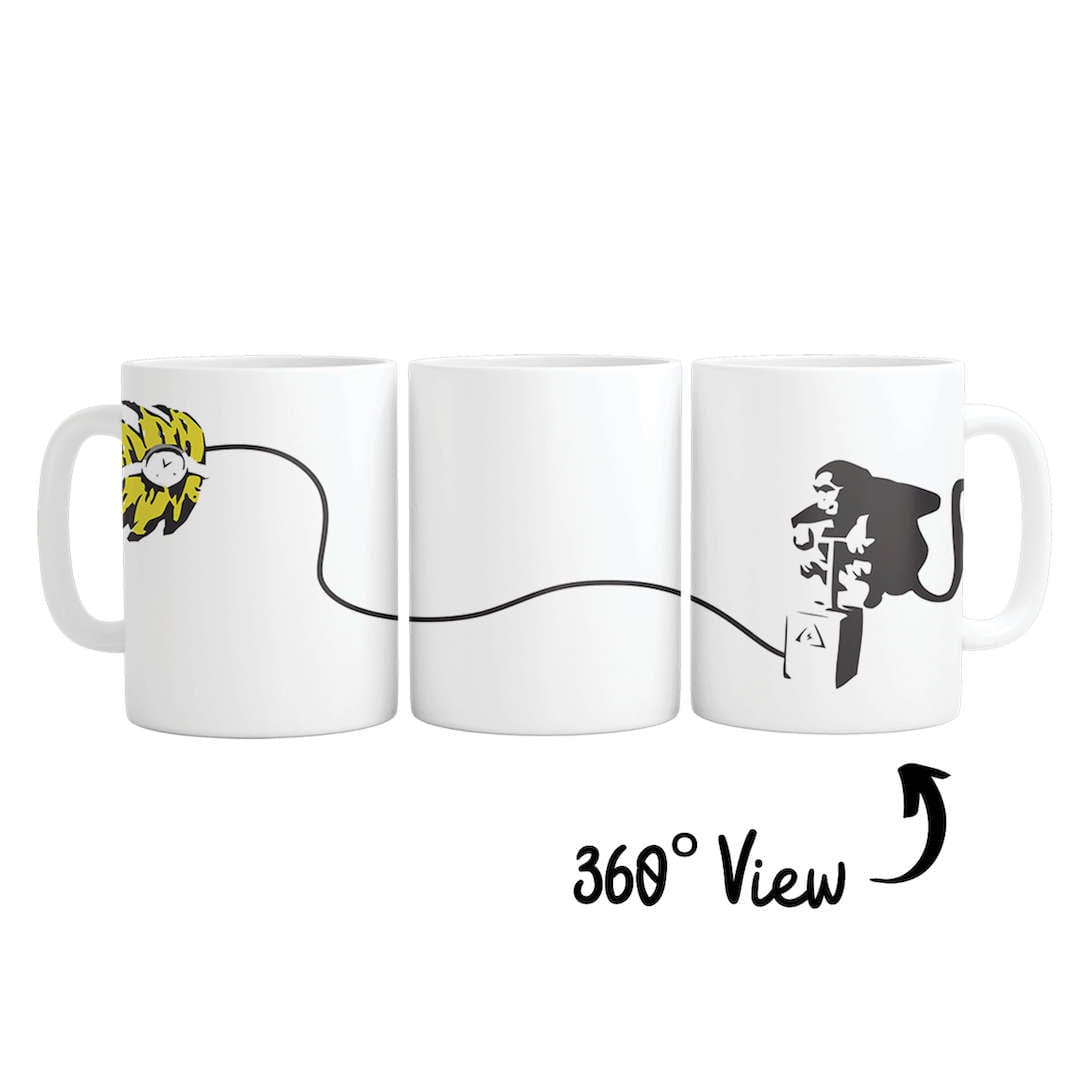 Lisslune | Banksy Monkey Banana Bomb Mug