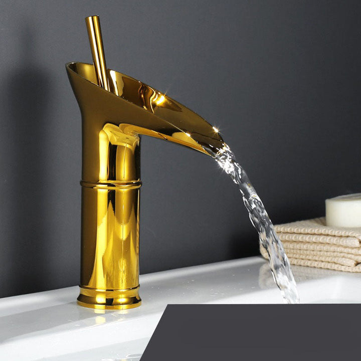 Lisslune | Waterfall Antique Faucet Bathroom Sink Faucet Brass Sink Mixers