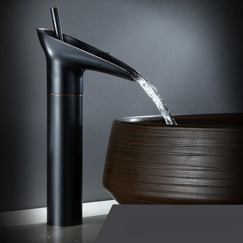 Lisslune | Waterfall Antique Faucet Bathroom Sink Faucet Brass Sink Mixers
