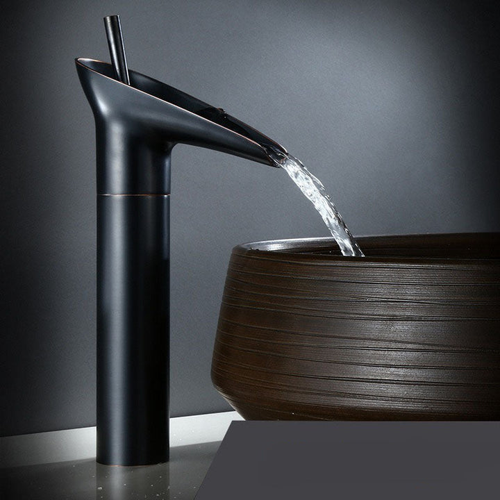 Lisslune | Waterfall Antique Faucet Bathroom Sink Faucet Brass Sink Mixers