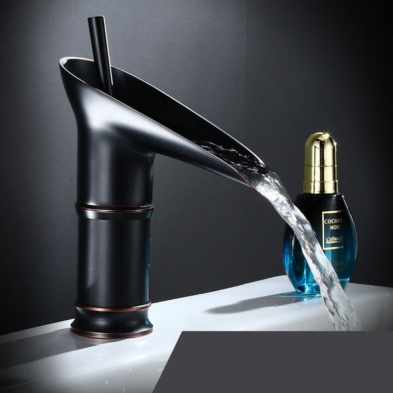 Lisslune | Waterfall Antique Faucet Bathroom Sink Faucet Brass Sink Mixers