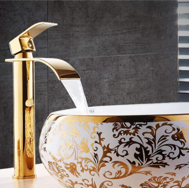 Lisslune | Vanity faucet waterfall faucet brass vanity faucet mixer tap