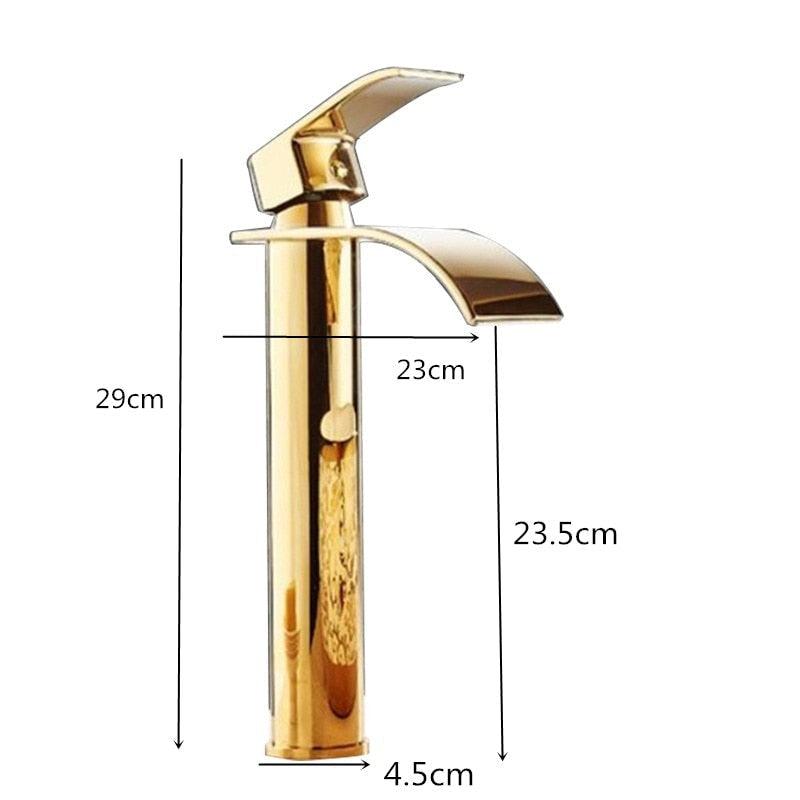 Lisslune | Vanity faucet waterfall faucet brass vanity faucet mixer tap