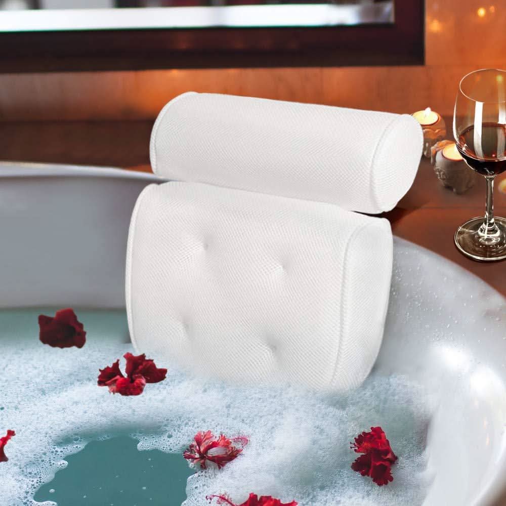 Lisslune | NeckCush Bath Pillow – Ergonomic Neck & Head Support
