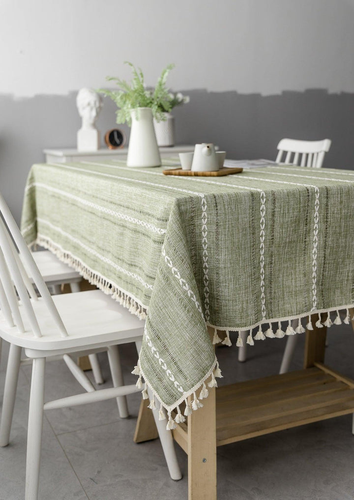 Lisslune | Batillo Linen Tablecloth | Tablecloth, Indoor & Outdoor