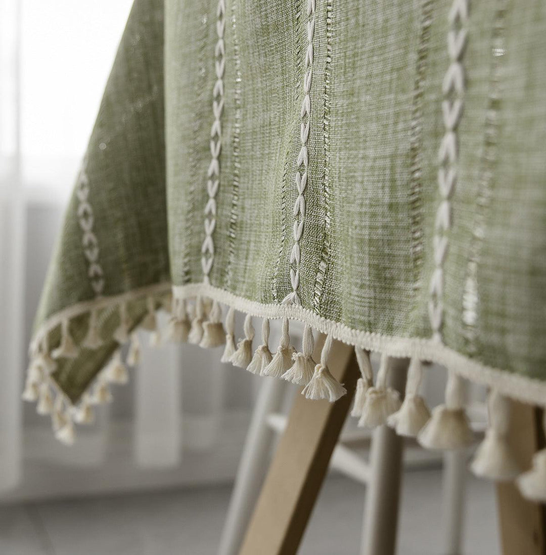 Lisslune | Batillo Linen Tablecloth | Tablecloth, Indoor & Outdoor