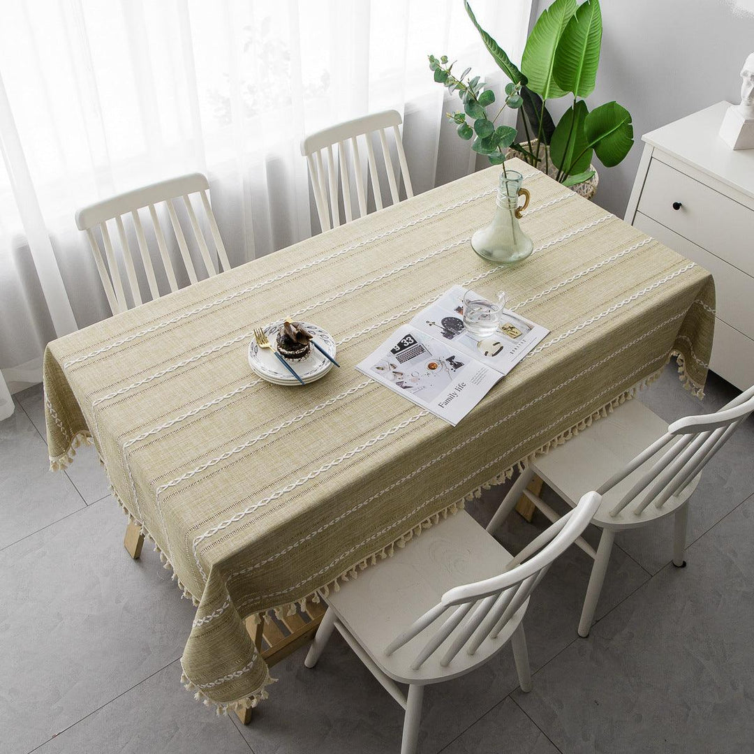 Lisslune | Batillo Linen Tablecloth | Tablecloth, Indoor & Outdoor