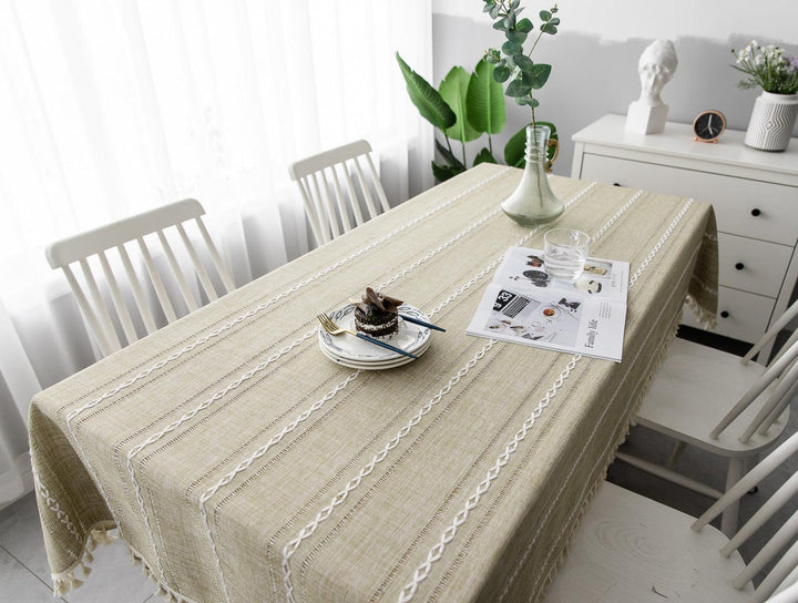 Lisslune | Batillo Linen Tablecloth | Tablecloth, Indoor & Outdoor
