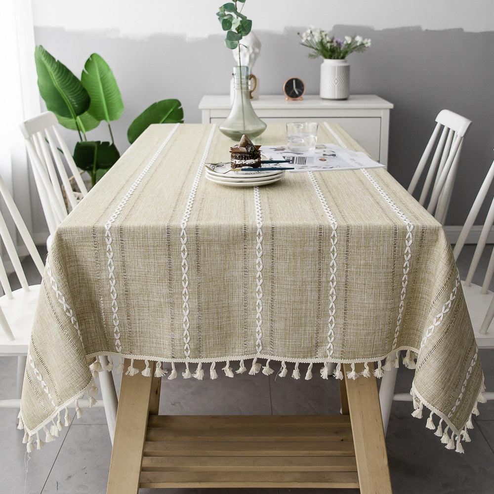 Lisslune | Batillo Linen Tablecloth | Tablecloth, Indoor & Outdoor