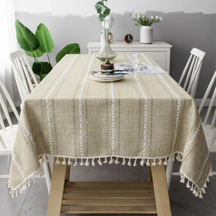 Lisslune | Batillo Linen Tablecloth | Tablecloth, Indoor & Outdoor