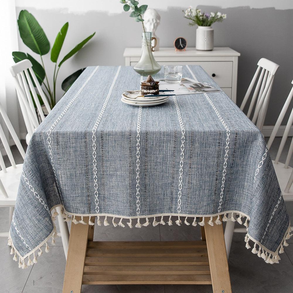 Lisslune | Batillo Linen Tablecloth | Tablecloth, Indoor & Outdoor