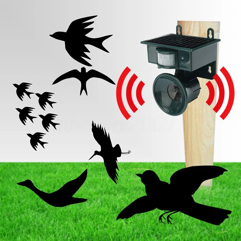 Lisslune | Bird deterrent and scarecrow with motion sensor for outdoor use