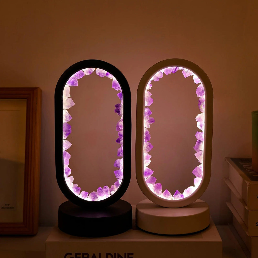 Lisslune | CrystalGlow – Handmade amethyst atmospheric lamp for relaxation and peace