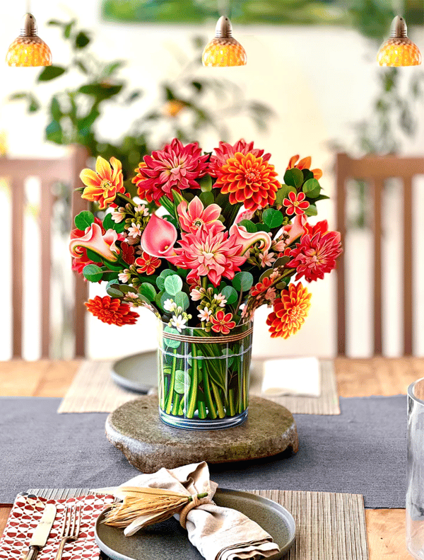 Lisslune | Plastic Pop-up Flower | Incl. Free Gift Cards - Fair