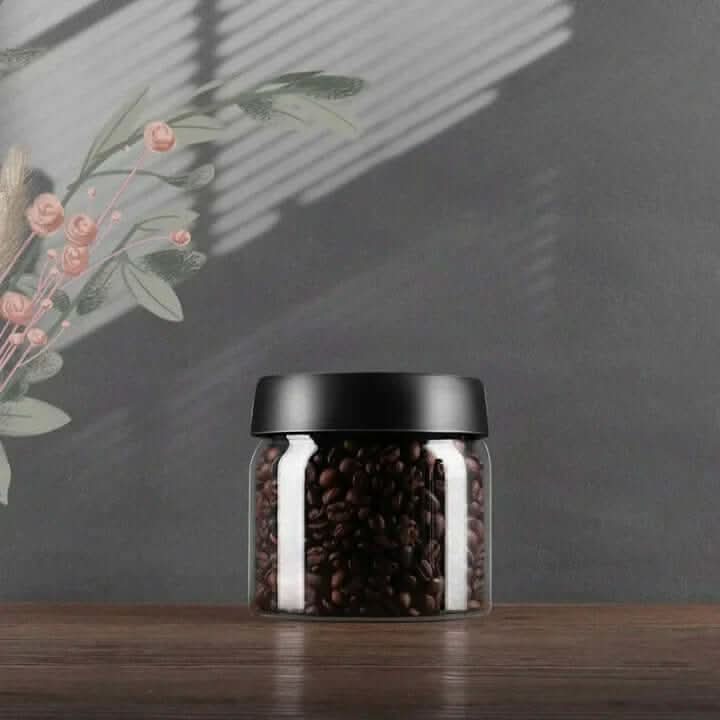 Lisslune | Glass Coffee Bean Container – Airtight Aroma Preservation Jar