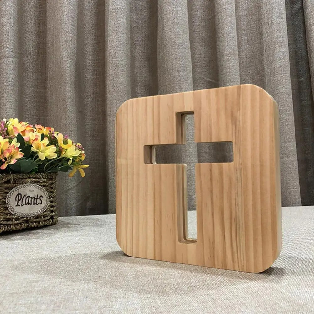 Lisslune | IlluminatedFaith – Minimalist Cross Night Light