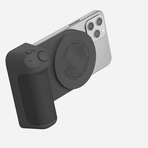 Lisslune | Griply Magnetic Phone Holder with Wireless Charging – Anti-Vibration Hand Grip for Stable Shots