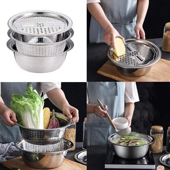 Lisslune | Multifunctional colander in stainless steel