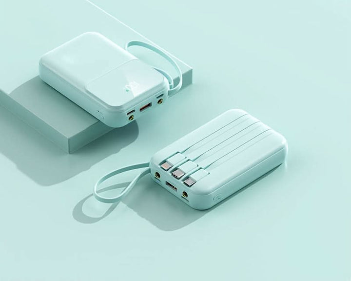 Lisslune | 10000mAh Portable Power Bank with Cables