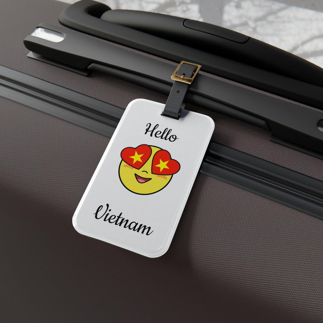 Lisslune | Luxury Acrylic Luggage Tag and Leather Strap Set by Maison d'Elite