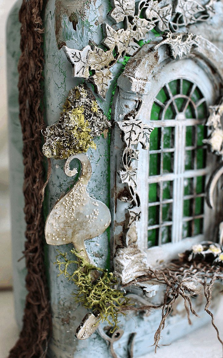 Lisslune | Altered Art Bottle - Mystical forest stories