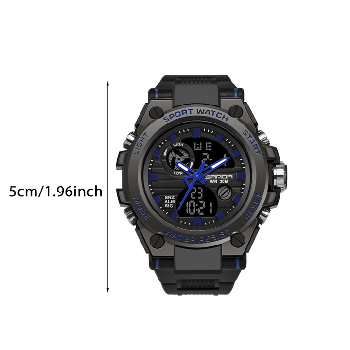 Lisslune | Men's Double Display Waterproof Luminous Watch