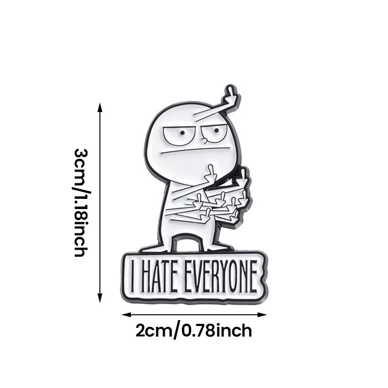 Lisslune | I HATE ALL funny brooch