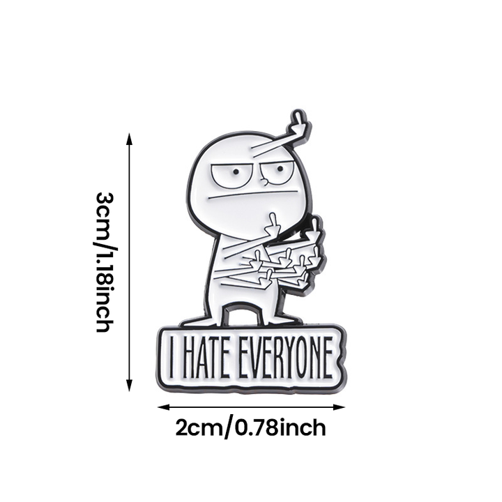 Lisslune | I HATE ALL funny brooch