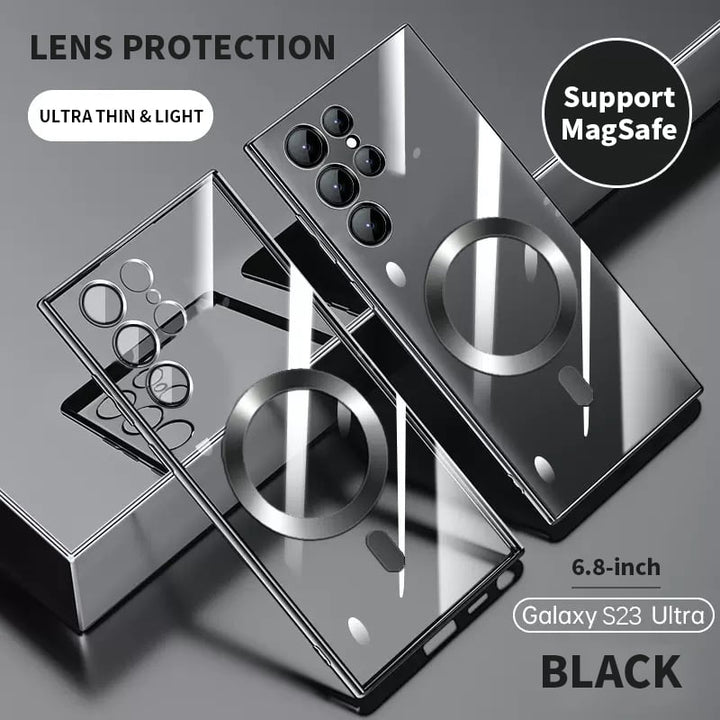 Lisslune | Transparent Luxury Coating Magnetic Cover for Samsung