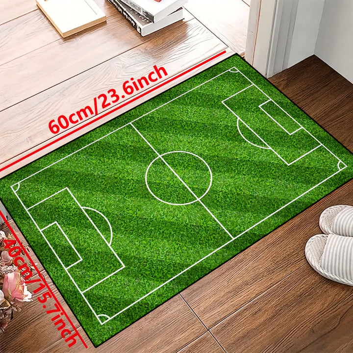 Lisslune | Football Field Pattern Carpet - non-slip washable lounge mats for living room, bedroom, garden or gaming room