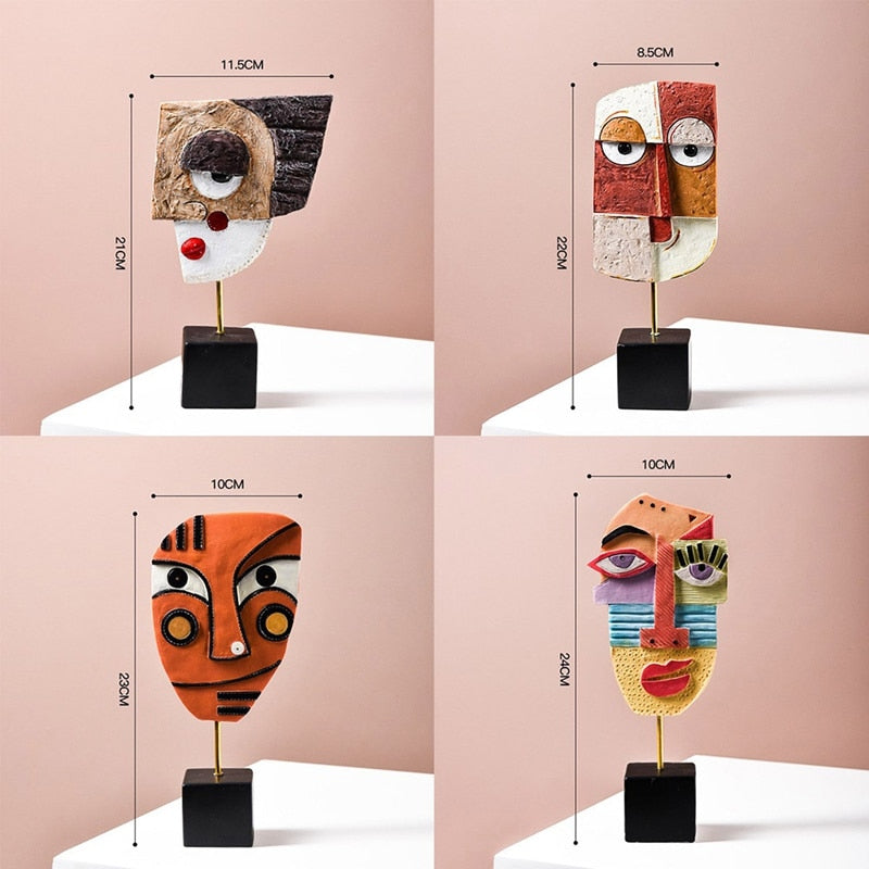 Lisslune | Abstract Pop Art Face Home Sculpture