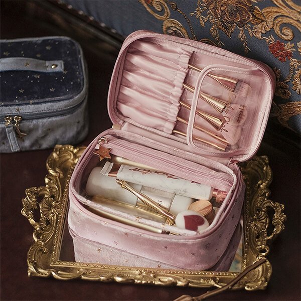 Lisslune | Large capacity velvet cosmetic bag + wash bag