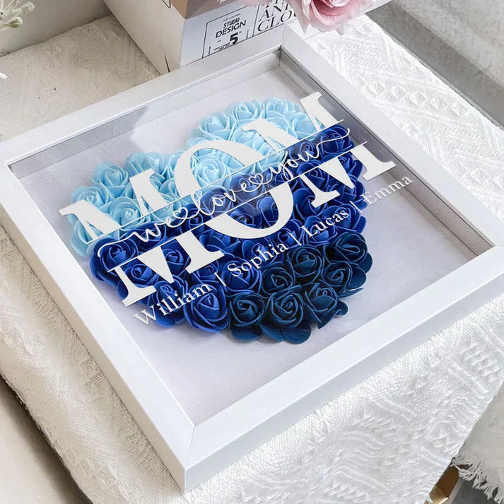 Lisslune | Personal Flower Heart with Name – Unique Gift for Mother's Day