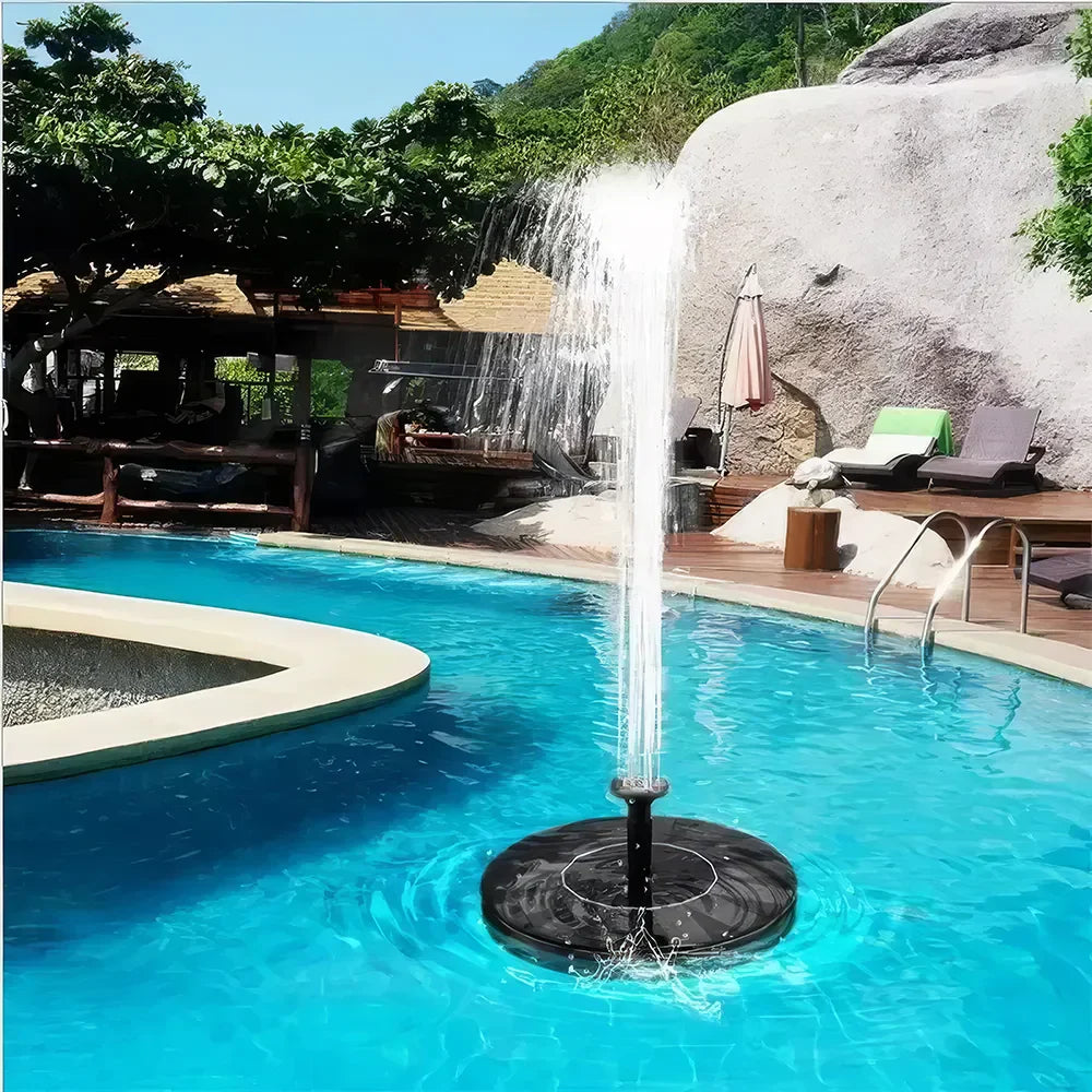 Lisslune | Solar-powered Floating Water Fountain for Gardens, Swimming Pools and Bird Baths