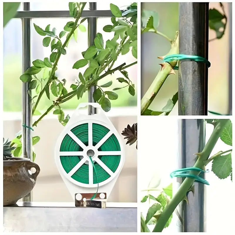 Lisslune | Garden Wire Twist Band – 50m Roll for Plants and Gardening